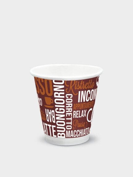 Bicchiere di carta da 75ML/85ml all'orlo 3OZ Buongiorno Espresso