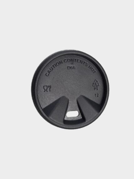 Coperchio nero in PS per bicchiere da 120ml