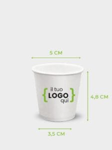 Bicchiere di carta Personalizzato da 75ML-2,5OZ  Made in Italy