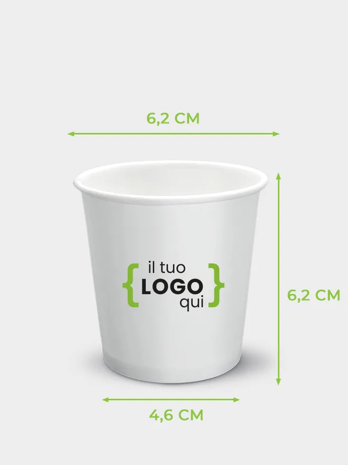 Bicchiere di carta Personalizzato da 120ML-4OZ Made in Italy