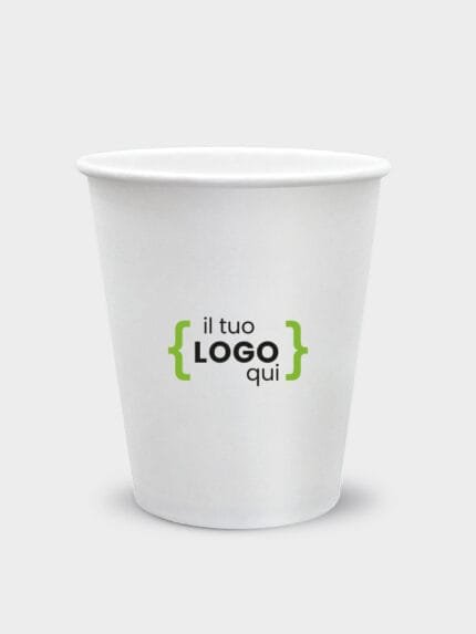 Bicchiere di carta Personalizzato da 240ML-8OZ Made in Italy