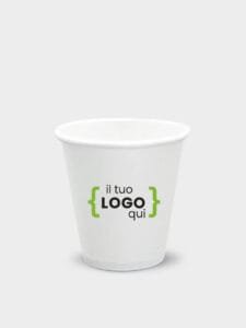 Bicchiere di carta Personalizzato da 75ML/85ml all'orlo  3OZ  Made in Italy