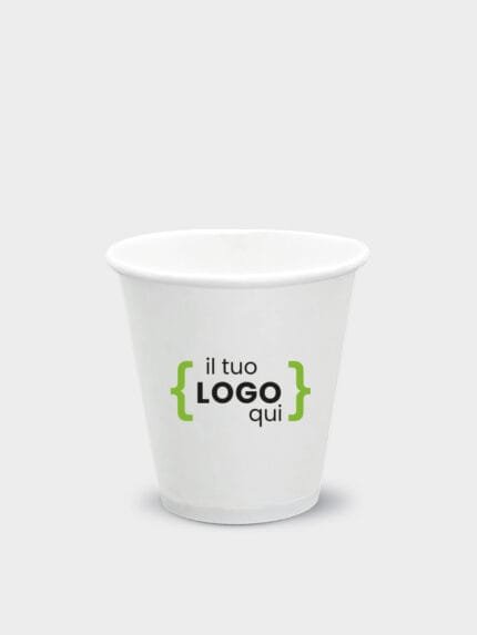 Bicchiere di carta Personalizzato da 75ML/85ml all'orlo 3OZ Made in Italy